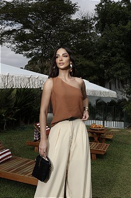 Blusa Alfaiataria Marrom