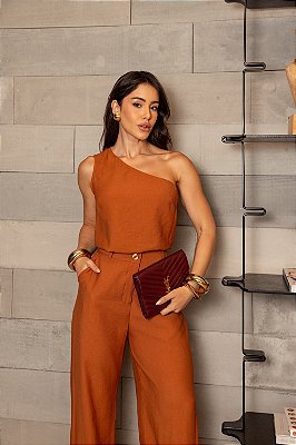 Blusa Alfaiataria caramelo