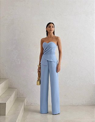 Macacão Alfaiataria Carola AZUL CLARO