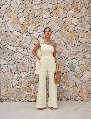 Macacão alfaiataria Lupita amarelo