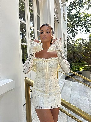 Vestido curto Mel Renda