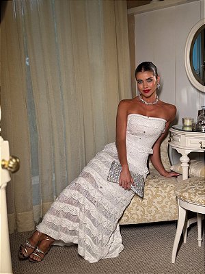 Vestido Midi  tricot Fiorella Off