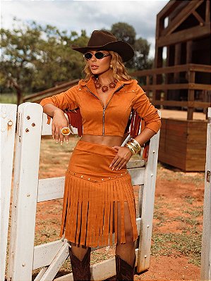 Conunto Luana Franjas Caramelo