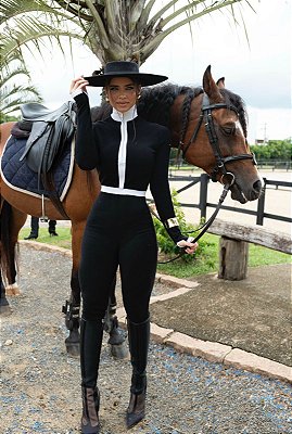 Macacão Amabile Tricot Preto