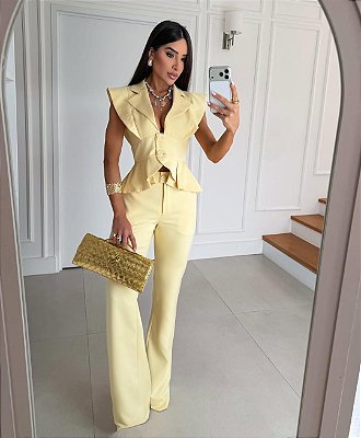 Conjunto allfaiataria Ranila Amarelo