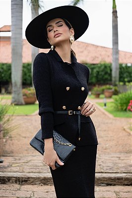 Conjunto Tricot Adriana - Preto
