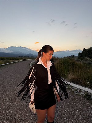 Conjunto franjas Ranch - Preto