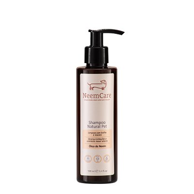 Shampoo NeemCare para Cães e Gatos Hidratação Proteção e Limpeza Natural de Peles Sensíveis com Óleo de Neem para Pets