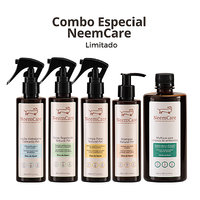 Combo Especial NeemCare – Proteção Limpeza e Hidratação Natural para Seu Pet