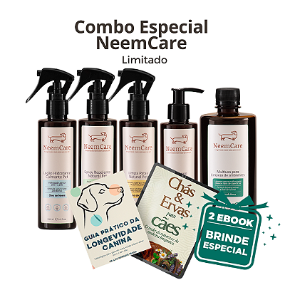 Combo Especial NeemCare – Proteção Limpeza e Hidratação Natural para Seu Pet
