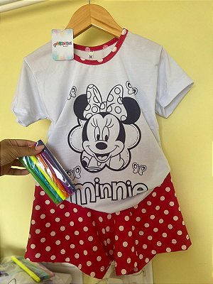 Pijama Colorir Minnie