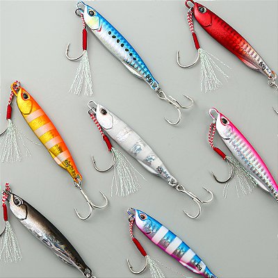 Isca Artificial Rígida Jigging Shore Casting – Pesca de Robalo e Predadores (10g a 50g)