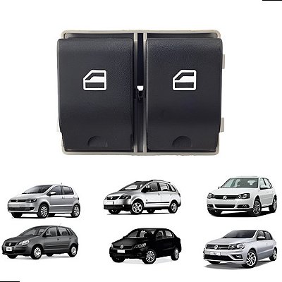 Botão Duplo Vidro Elétrico Gol G5 G6 G7 Fox Voyage Saveiro