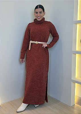 Vestido Lanzinha Mid - Terracota