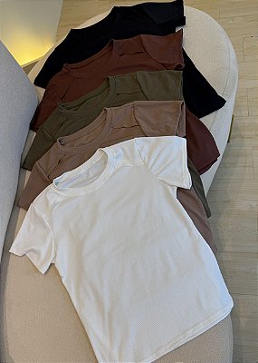 Blusa Canelada Manga