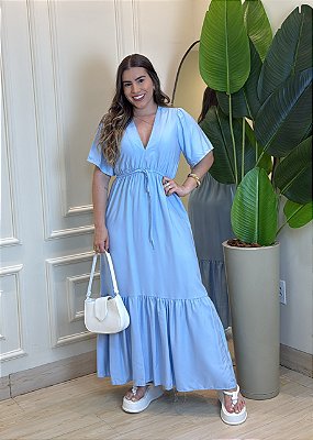 Vestido Viscolinho - Azul