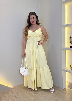 Vestido Sarja V - Amarelo