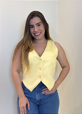 Colete Alfaiataria Amarelo