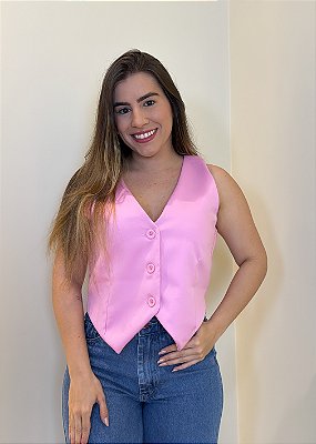 Colete Alfaiataria Rosa