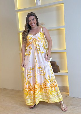 Vestido Amarração  - Amarelo