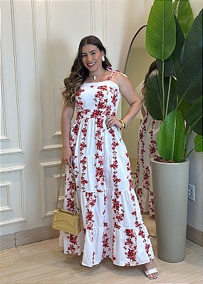 Vestido Tricoline - Vermelho