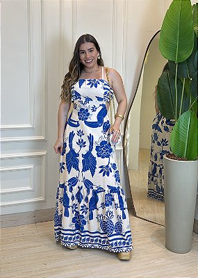 Vestido Amarraçao -  Azul