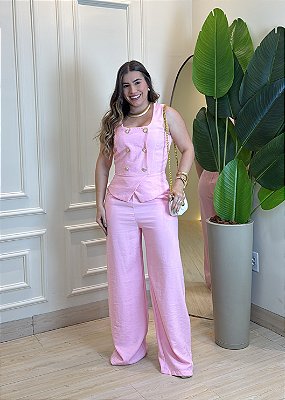 Macacão Marrant Botão - Rosa
