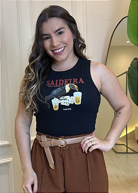 Regata Farm - Estampa Saideira Preto