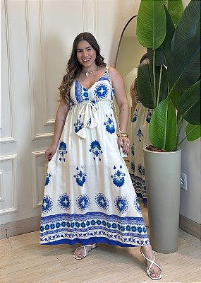 Vestido Alça - Azul