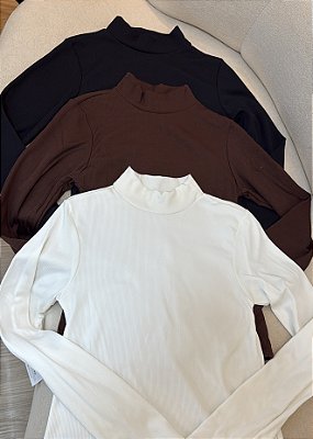 Blusa Cacharrel Feminina Canelada Flanelada Gola Alta – Conforto Térmico e Ajuste Perfeito