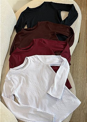 Blusa Cacharrel Feminina Canelada Flanelada Gola Redonda – Conforto Térmico e Ajuste Perfeito