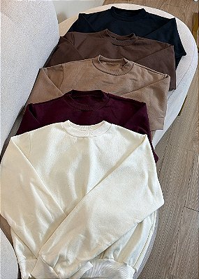 Moletom Feminino Peluciado Gola Redonda - Conforto e Estilo para o Inverno