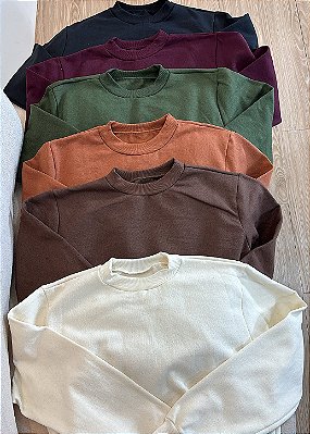 Moletom Feminino Peluciado Gola Redonda - Conforto e Estilo para o Inverno