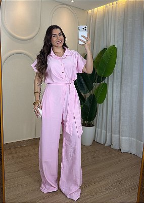 Macacão Marrant Detalhe em Amarração - Rosa