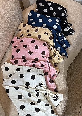 Blusa Ombro Só Tecido Marrant Poá