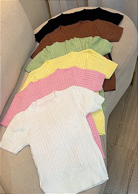 Blusa Tricô Modal Detalhe Manga