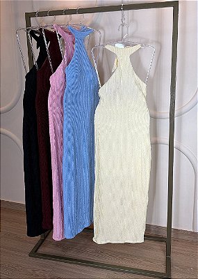 Vestido Midi Canelado 3D