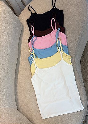 Blusinha de Alça em Poliamida Sem Bojo – Tamanho Único