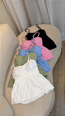 Blusa Tecido Marrant Detalhe Peplum