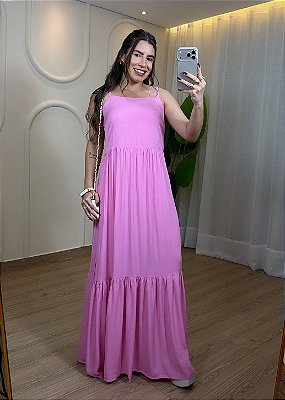 Vestido Viscolinho - Rosa