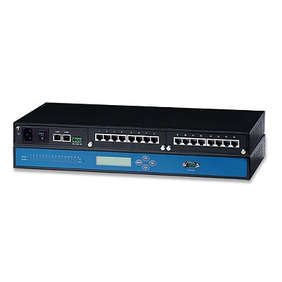 Serial Server p/ Rack  16 Portas Seriais RS-232/422/485 com conectores RJ45