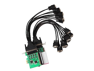Placa PCIe 16 seriais RS232 (DB9M)  Full 120mm