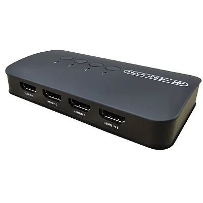 KVM 04 portas HDMI 4K 30 Hz(com cabos)