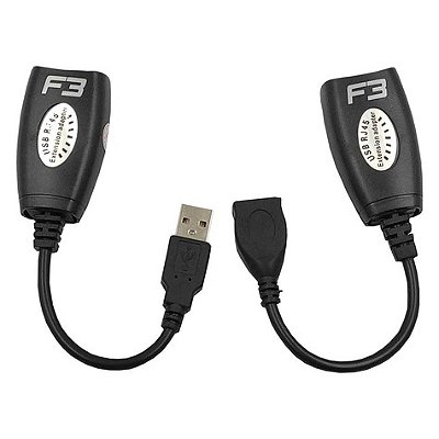 Extensor USB 2.0 Via  Cabo UTP até 45 metros