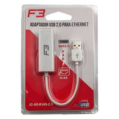 Conversor  USB para RJ 45 10/100 Mbps(RABICHO)