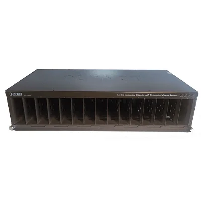 Chassis para Conversor de Mídia 15 Slots com Fonte Redundante