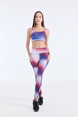 Calça Legging Recortes Estampa - SOWD