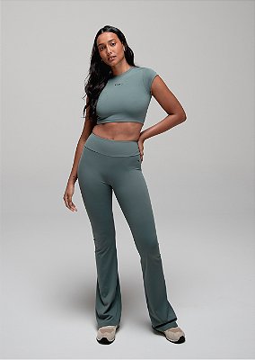 Calça Flare Ready Verde Jade - SOWD