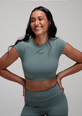 Blusa Cropped Ready Verde Jade - SOWD