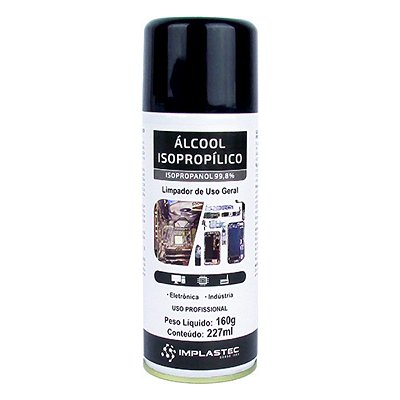 Álcool Isopropílico Implastec 227ml Aerossol 99,8%